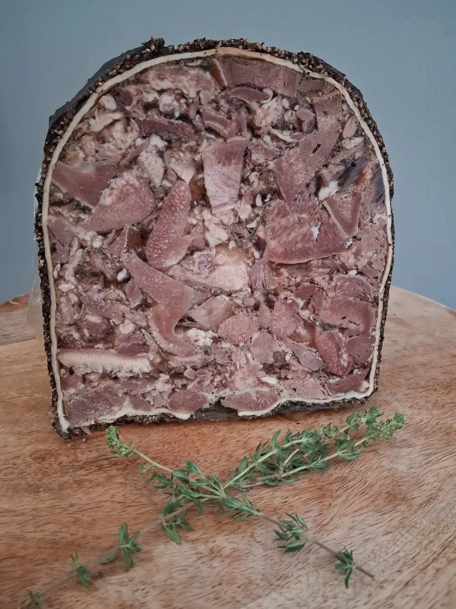 Fromage de tête poivré 250g (20.8€ le kilo)